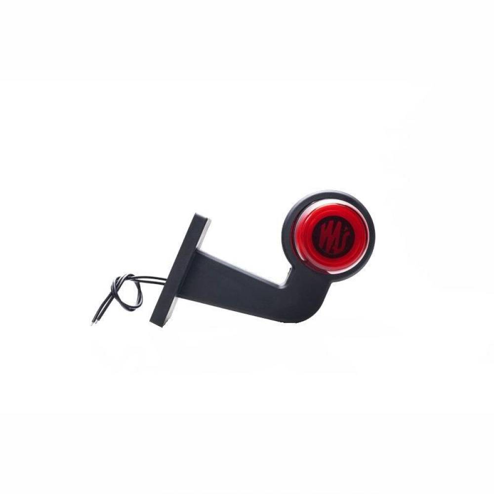 Lampa gabarit brat 149mm, cotit la 90°, galben cu rosu, LED Neon, dreapta, W74.4 LOGO 2263 P/II WAS Lampa gabarit brat 149mm, cotit la 90°, galben cu rosu, LED Neon, dreapta, W74.4 LOGO 2263 P/II WAS