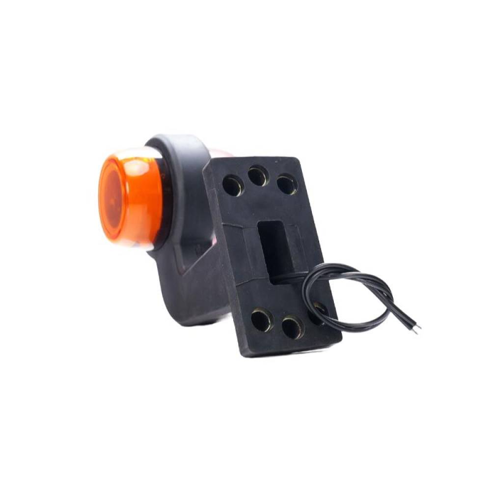Lampa gabarit brat 149mm, cotit la 90°, galben cu rosu, LED Neon, dreapta, W74.4 LOGO 2263 P/II WAS Lampa gabarit brat 149mm, cotit la 90°, galben cu rosu, LED Neon, dreapta, W74.4 LOGO 2263 P/II WAS