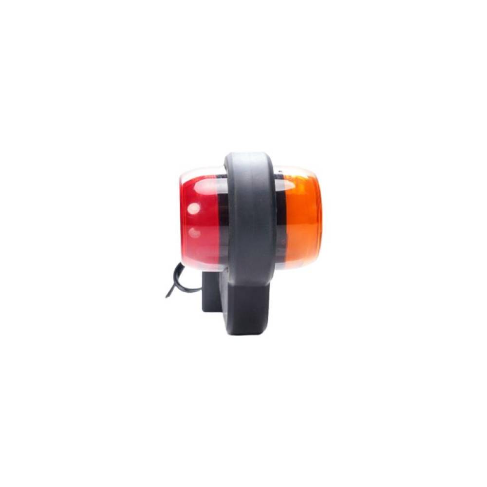 Lampa gabarit brat 149mm, cotit la 90°, galben cu rosu, LED Neon, dreapta, W74.4 LOGO 2263 P/II WAS Lampa gabarit brat 149mm, cotit la 90°, galben cu rosu, LED Neon, dreapta, W74.4 LOGO 2263 P/II WAS