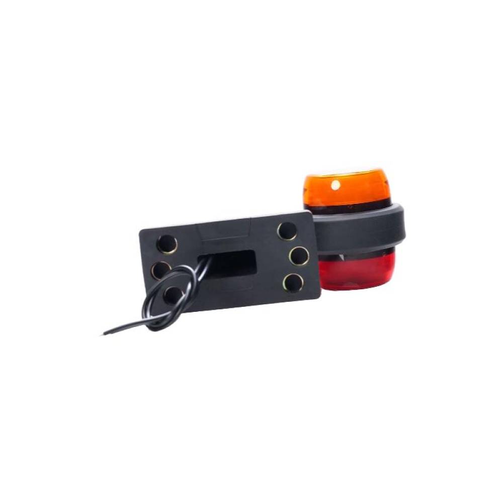 Lampa gabarit brat 149mm, cotit la 90°, galben cu rosu, LED Neon, dreapta, W74.4 LOGO 2263 P/II WAS Lampa gabarit brat 149mm, cotit la 90°, galben cu rosu, LED Neon, dreapta, W74.4 LOGO 2263 P/II WAS