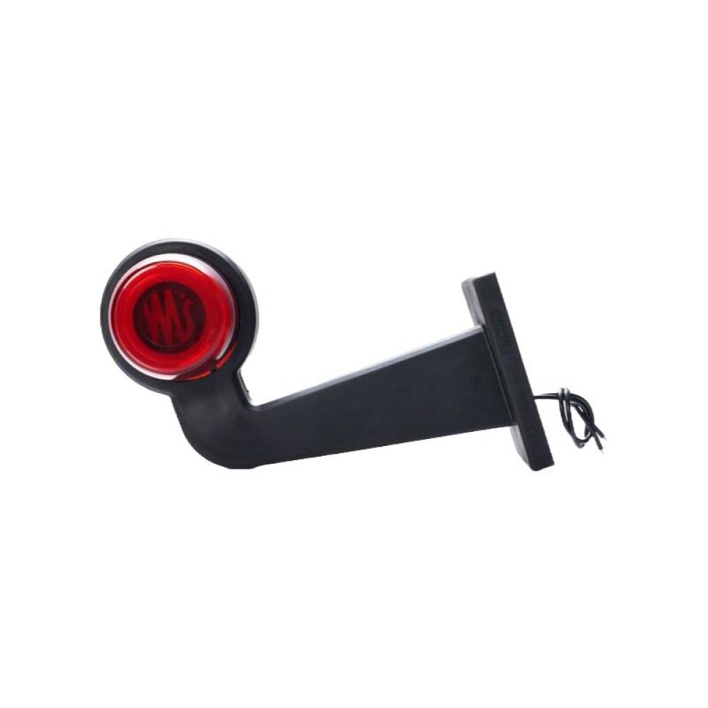 Lampa gabarit brat 191mm, cotit la 90°, galben cu rosu, LED Neon, stanga, W74.1 LOGO 2254 L/II WAS