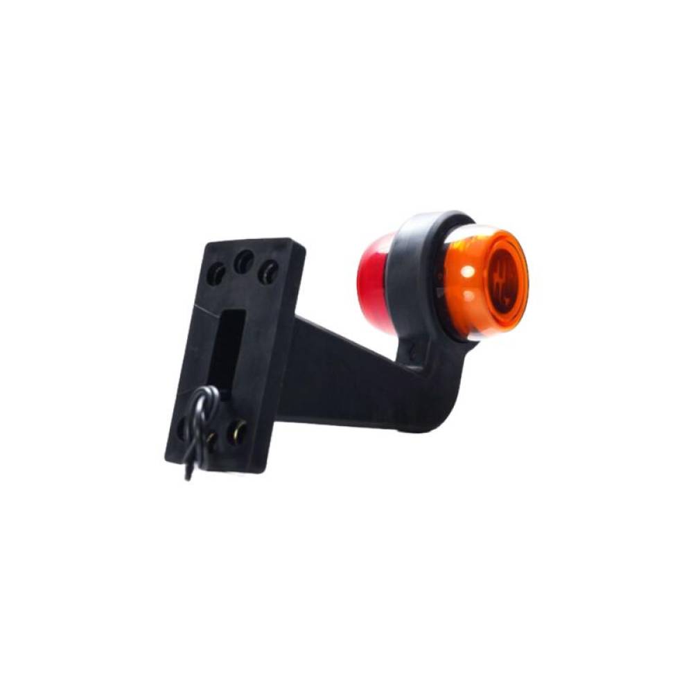 Lampa gabarit brat 191mm, cotit la 90°, galben cu rosu, LED Neon, stanga, W74.1 LOGO 2254 L/II WAS