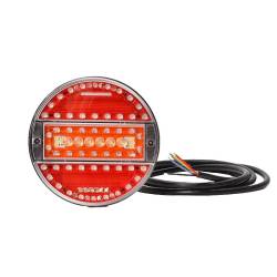 Lampa stop fi140, 5 functii, mers inapoi si ceata, LED, 12-24V, hamburger, stanga-dreapta, slim, W92 737 Was