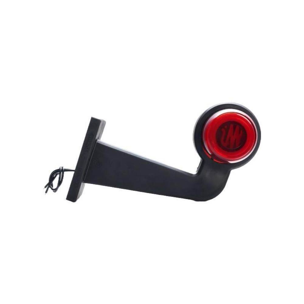 Lampa gabarit brat 191mm, cotit la 90°, galben cu rosu, LED Neon, dreapta, W74.1 LOGO 2254 P/II WAS Lampa gabarit brat 191mm, cotit la 90°, galben cu rosu, LED Neon, dreapta, W74.1 LOGO 2254 P/II WAS