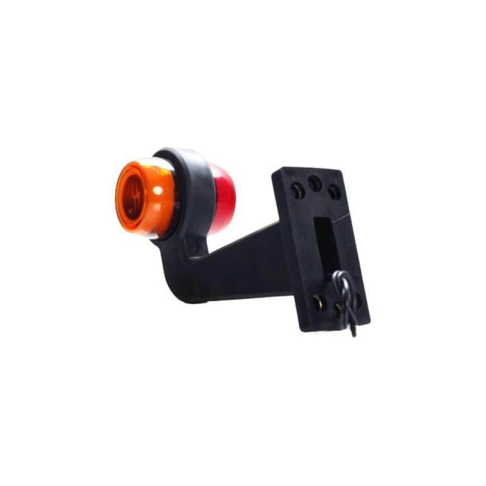 Lampa gabarit brat 191mm, cotit la 90°, galben cu rosu, LED Neon, dreapta, W74.1 LOGO 2254 P/II WAS Lampa gabarit brat 191mm, cotit la 90°, galben cu rosu, LED Neon, dreapta, W74.1 LOGO 2254 P/II WAS