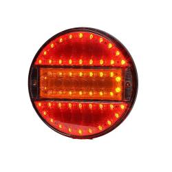 Lampa stop fi142, 3 functii, LED, 12-24V, hamburger, cu dispersor oglinda, stanga-dreapta, slim, W91 733 Was