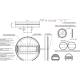 Lampa stop fi142, 3 functii, LED, 12-24V, hamburger, cu dispersor oglinda, stanga-dreapta, slim, W91 733 Was