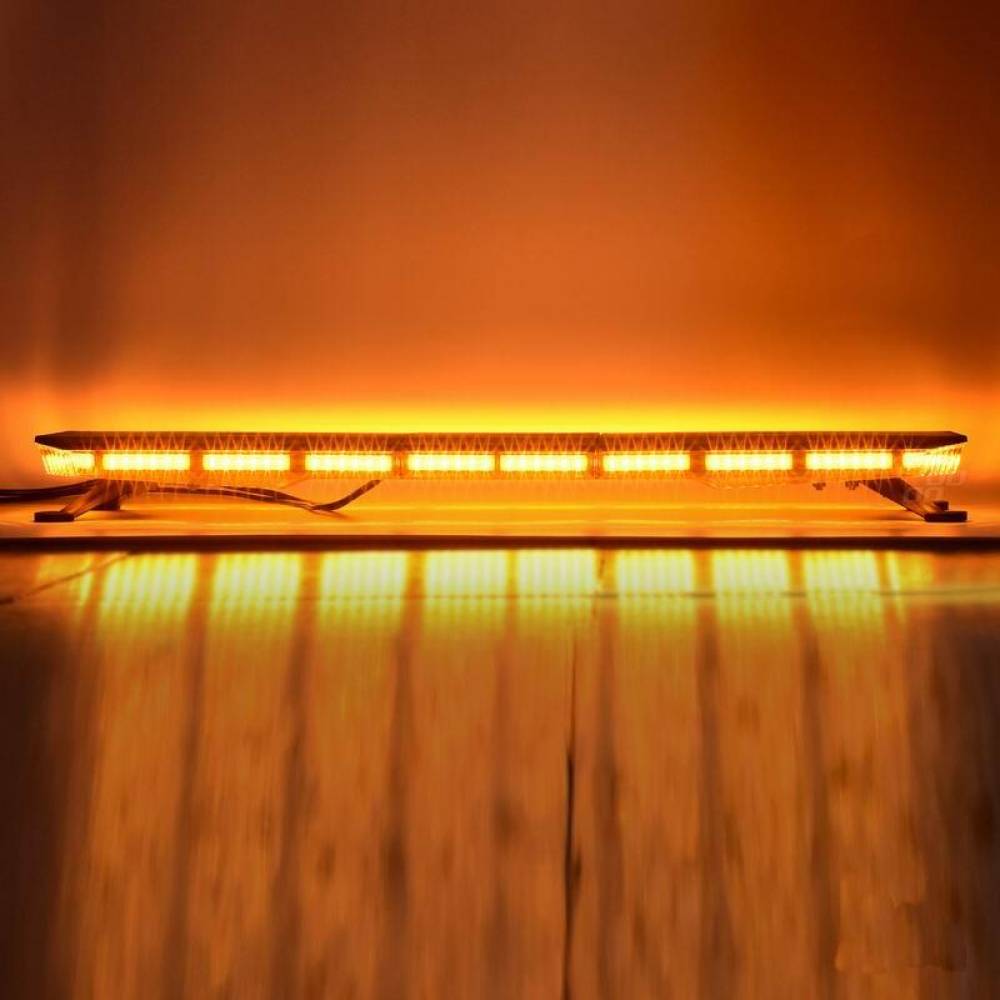 Girofar rampa transversal 116x28cm, 156 LED-uri, 12-24V, 51 module, cu telecomanda, 03344 Amio