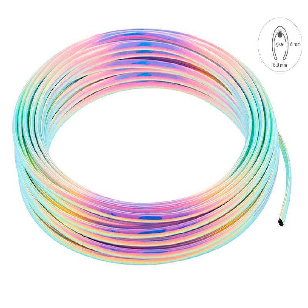 Rola ornament bandou, 8mm x 20m, curcubeu, profil U, 63780 Carmotion 