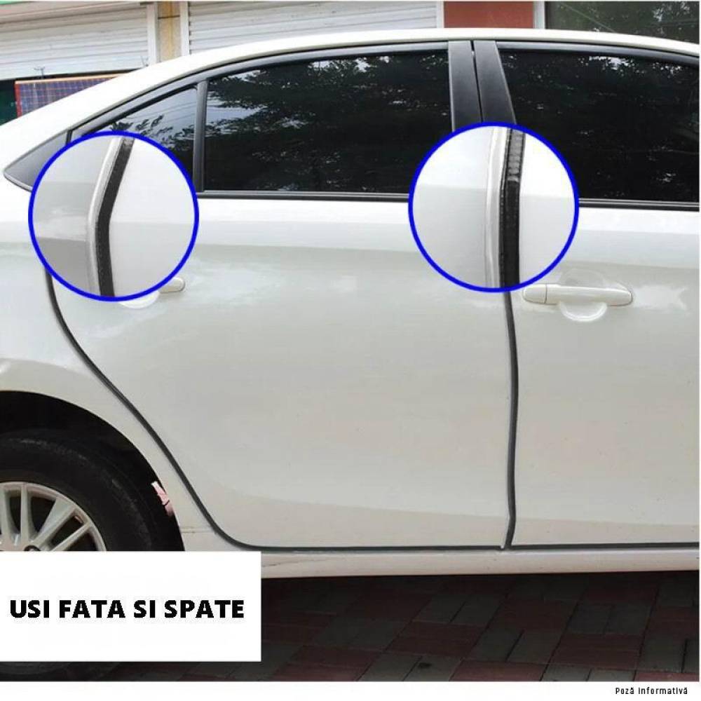 Rola ornament bandou, 8mm x 20m, neagra, profil U, 63779 Carmotion 