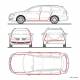 Rola ornament bandou, 8mm x 20m, neagra, profil U, 63779 Carmotion 