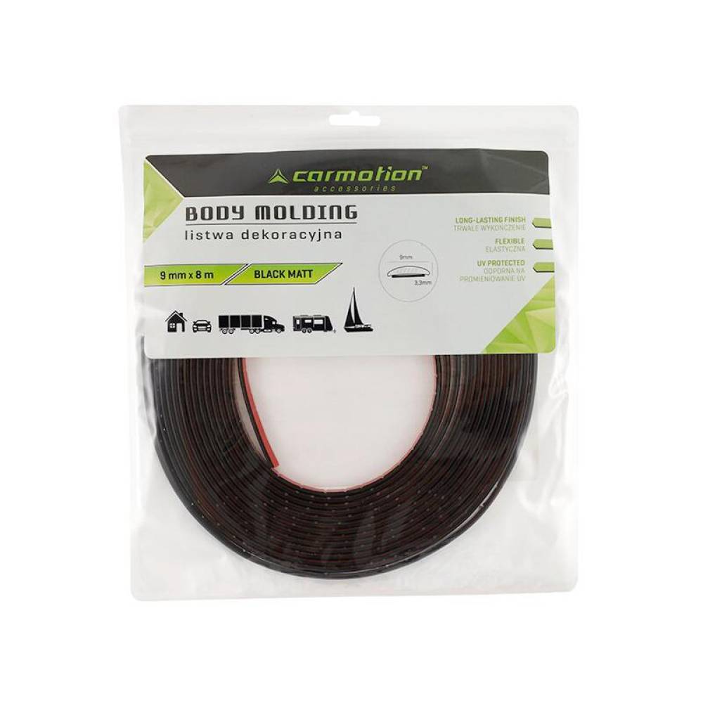 Rola ornament bandou, 9mm x 8m, neagra, 63756 Carmotion