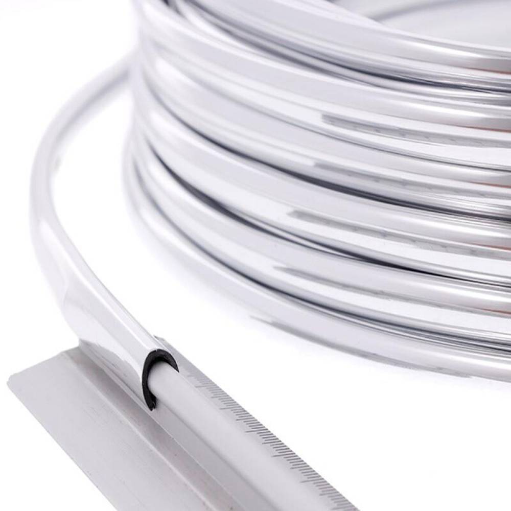 Rola ornament bandou, 8mm x 20m, cromata, profil U, 63778 Carmotion