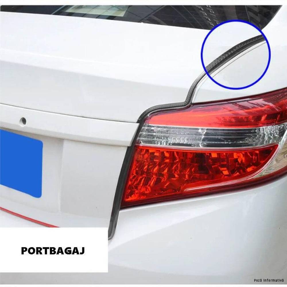 Rola ornament bandou, 8mm x 20m, cromata, profil U, 63778 Carmotion