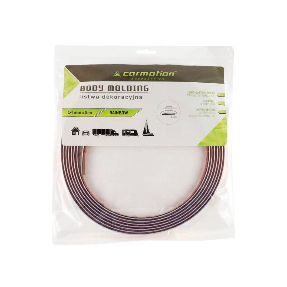 Rola ornament bandou, 14mm x 5m, curcubeu, 63765 Carmotion Rola ornament bandou, 14mm x 5m, curcubeu, 63765 Carmotion