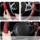 Husa volan 2 segmente, imitatie Alcantara, albastra, FS-1202