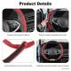 Husa volan 2 segmente, imitatie Alcantara, albastra, FS-1202
