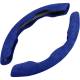 Husa volan 2 segmente, imitatie Alcantara, albastra, FS-1202