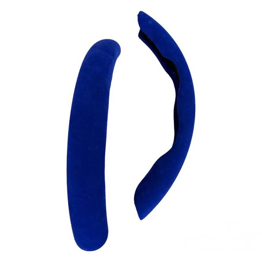 Husa volan 2 segmente, imitatie Alcantara, albastra, FS-1202