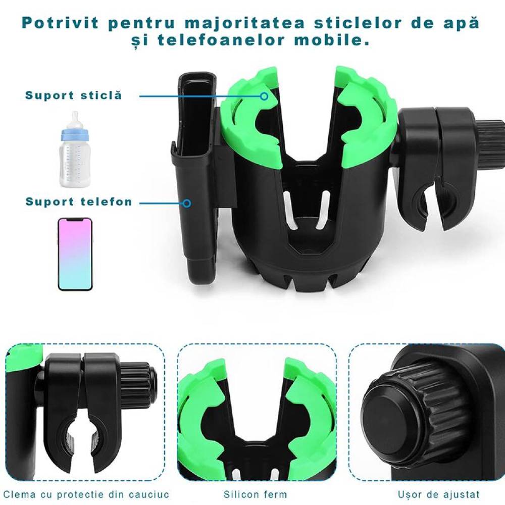 Suport dublu pentru telefon si sticla pentru bicicleta sau moto , XO-C125