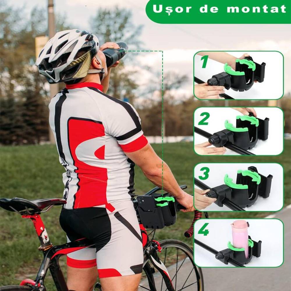 Suport dublu pentru telefon si sticla pentru bicicleta sau moto , XO-C125