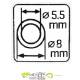 Furtun spiralat pentru aer comprimat 5m, 5x8mm, 12bar, poliuretan, 63820 Carmotion