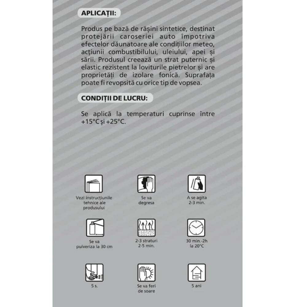 Spray insonorizant, antifon, gri, 500ml, 59002 SINTO 
