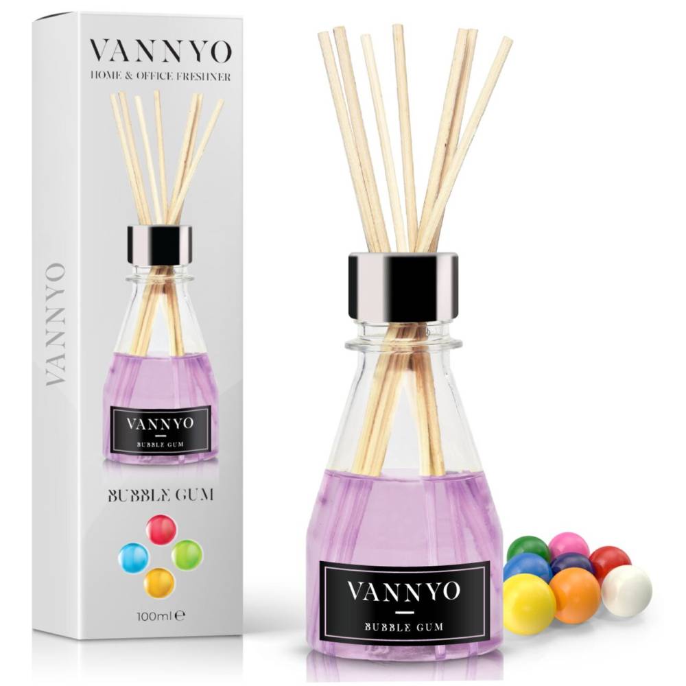 Odorizant camera cu betisoare, 100ml, Bubble gum, Vannyo Vanesica