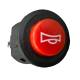 Intrerupator, buton ON/OFF cu revenire, rotund, rosu, semn Claxon, TL-30 Intrerupator, buton ON/OFF cu revenire, rotund, rosu, semn Claxon, TL-30