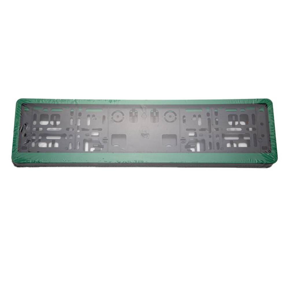 Set 2 suporti numar, rama intreaga detasabila, verde,  KMP03, Komplast