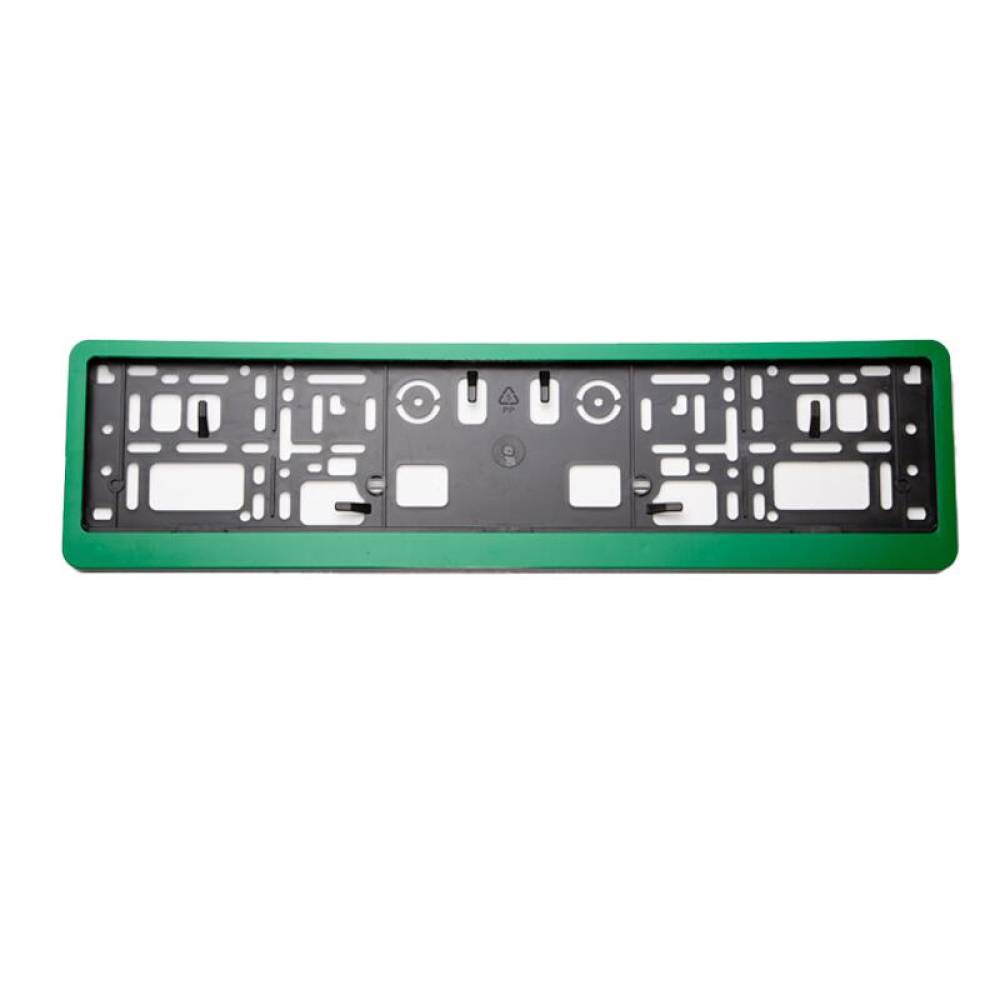 Set 2 suporti numar, rama intreaga detasabila, verde,  KMP03, Komplast