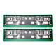 Set 2 suporti numar, rama intreaga detasabila, verde,  KMP03, Komplast