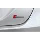 Ornament emblema metalica SUPERCHARGED adeziva Crom cu Rosu, TS-103 Ornament emblema metalica SUPERCHARGED adeziva Crom cu Rosu, TS-103