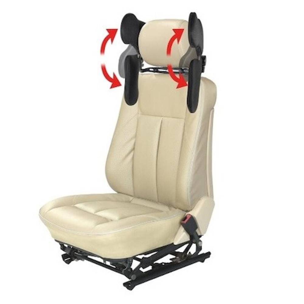 Tetiera cu laterale din piele, neagra, AC410