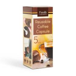Set 5 Capsule reincarcabile pentru cafea, compatibile cu Dolce Gusto, Circolo, Genio2, Mini, Mini Me si Melody, 57369 Family Set 5 Capsule reincarcabile pentru cafea, compatibile cu Dolce Gusto, Circolo, Genio2, Mini, Mini Me si Melody, 57369 Family