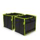 Set 2 organizatoare pliabile cu maner, 25x30cm, verde neon, 54925 MNC 