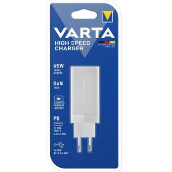 Incarcator 220V - 5V, 2xUSB-C, PD, 65W, 1xUSB-A, QC well 57956 Varta