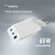 Incarcator 220V - 5V, 2xUSB-C, PD, 65W, 1xUSB-A, QC well 57956 Varta