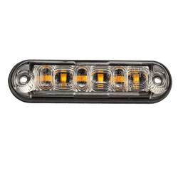 Proiector stroboscopic, 103x26, 12-24V, 6LED-uri, cu 2 garnituri, monatare pe bullbar sau suprafata plana., 4 tipuri de flash-uri, FT-205 Fristom