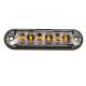 Proiector stroboscopic, 103x26, 12-24V, 6LED-uri, cu 2 garnituri, monatare pe bullbar sau suprafata plana., 4 tipuri de flash-uri, FT-205 Fristom