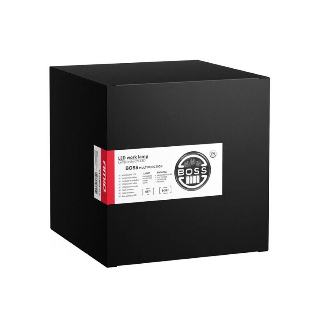 Far cu 2 faze, Hi-Low, cu DRL, BOSS, 9-36V, pentru Jeep si moto, 03625 Amio