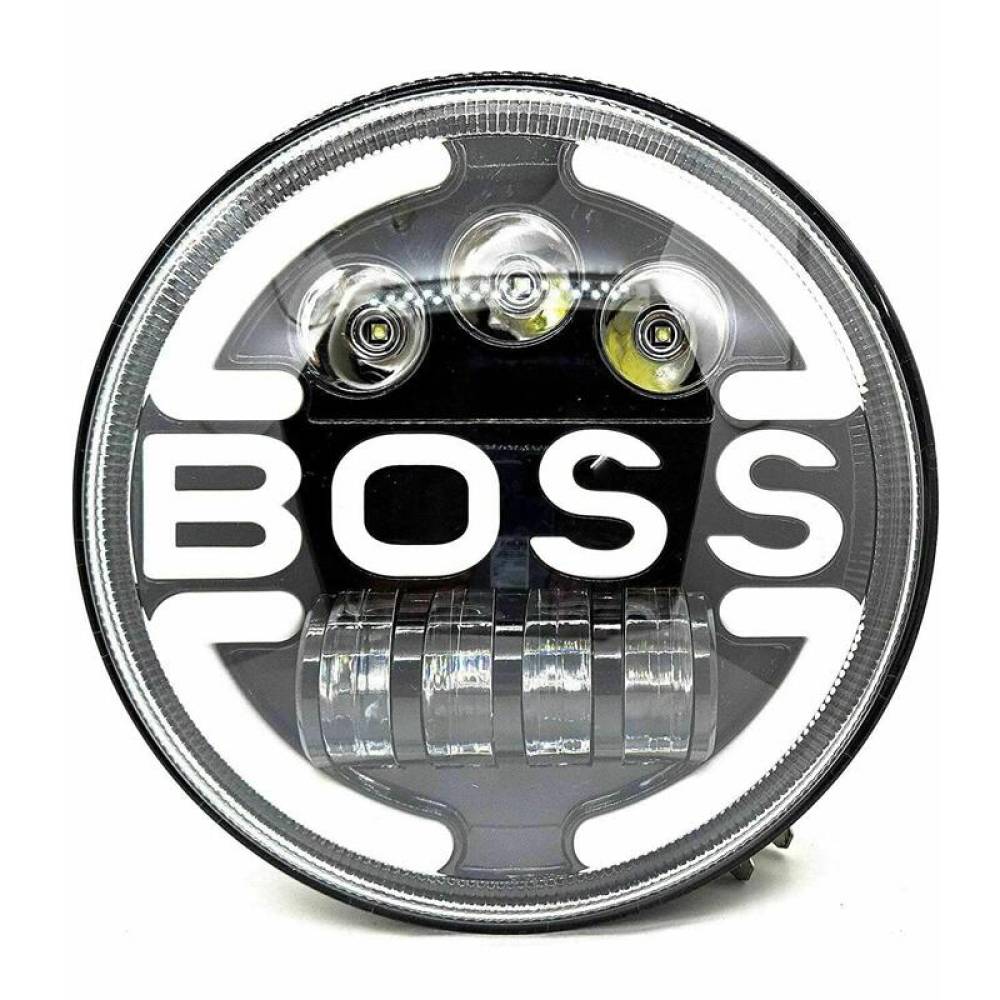 Far cu 2 faze, Hi-Low, cu DRL, BOSS, 9-36V, pentru Jeep si moto, 03625 Amio