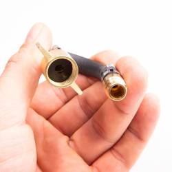 Furtun pentru umflat roti, pistol aer cu mufa de 1/4 si conector rotitor, fluture M16, WDP023 Hico