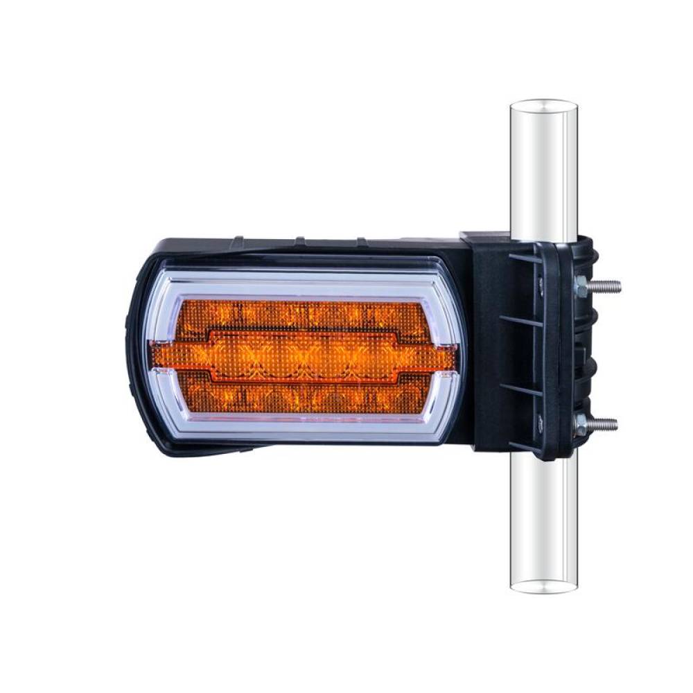 Lampa semnalizare cu pozitie, LED,120x70, cu prindere pe teava, fi20-30, CLEOfront, LZD2789 R2 Horpol