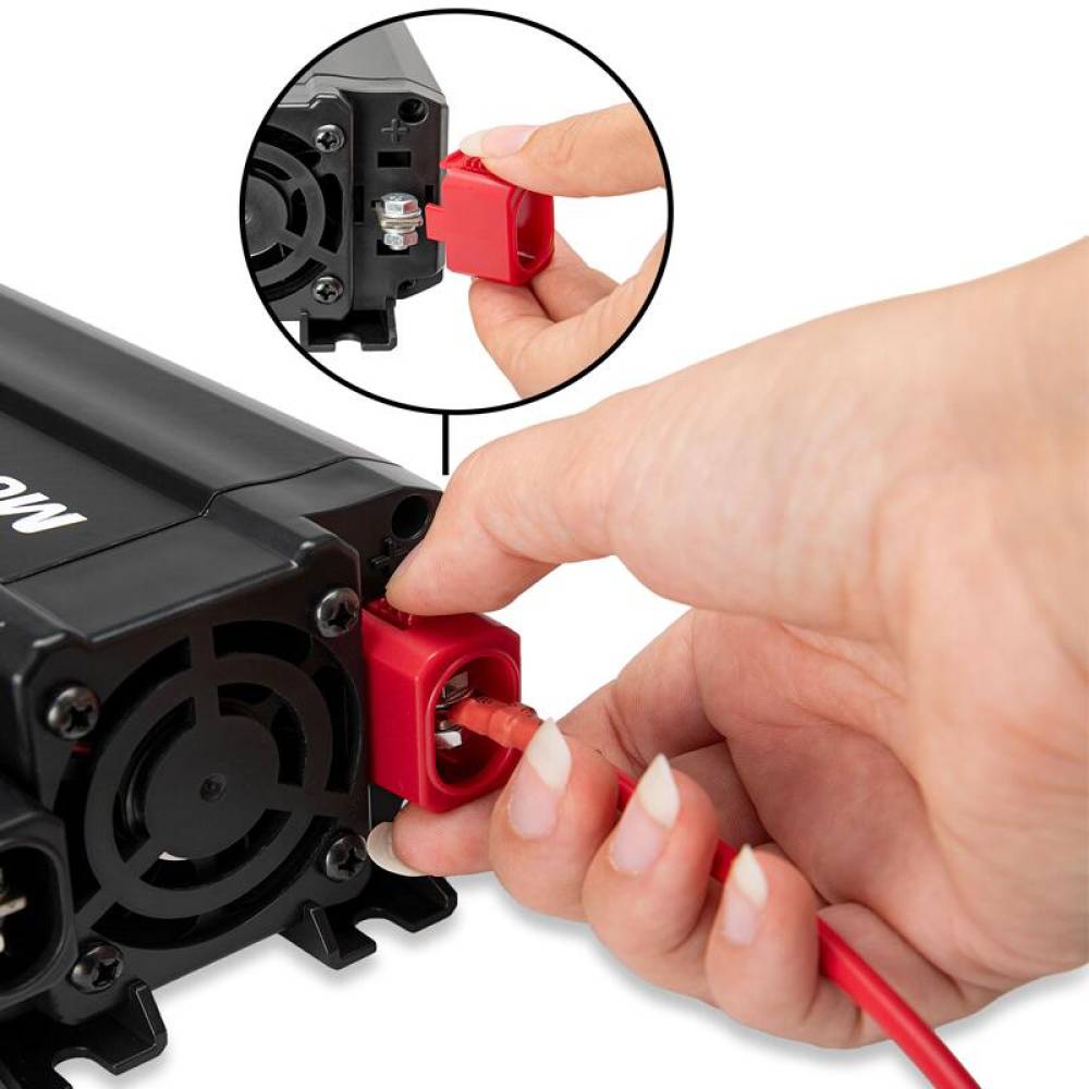 Invertor 12V la 220V, 300W, USB, cu stecher si clesti baterie, HEYNER® Mobile Power M PRO, 511.92 Heyner 
