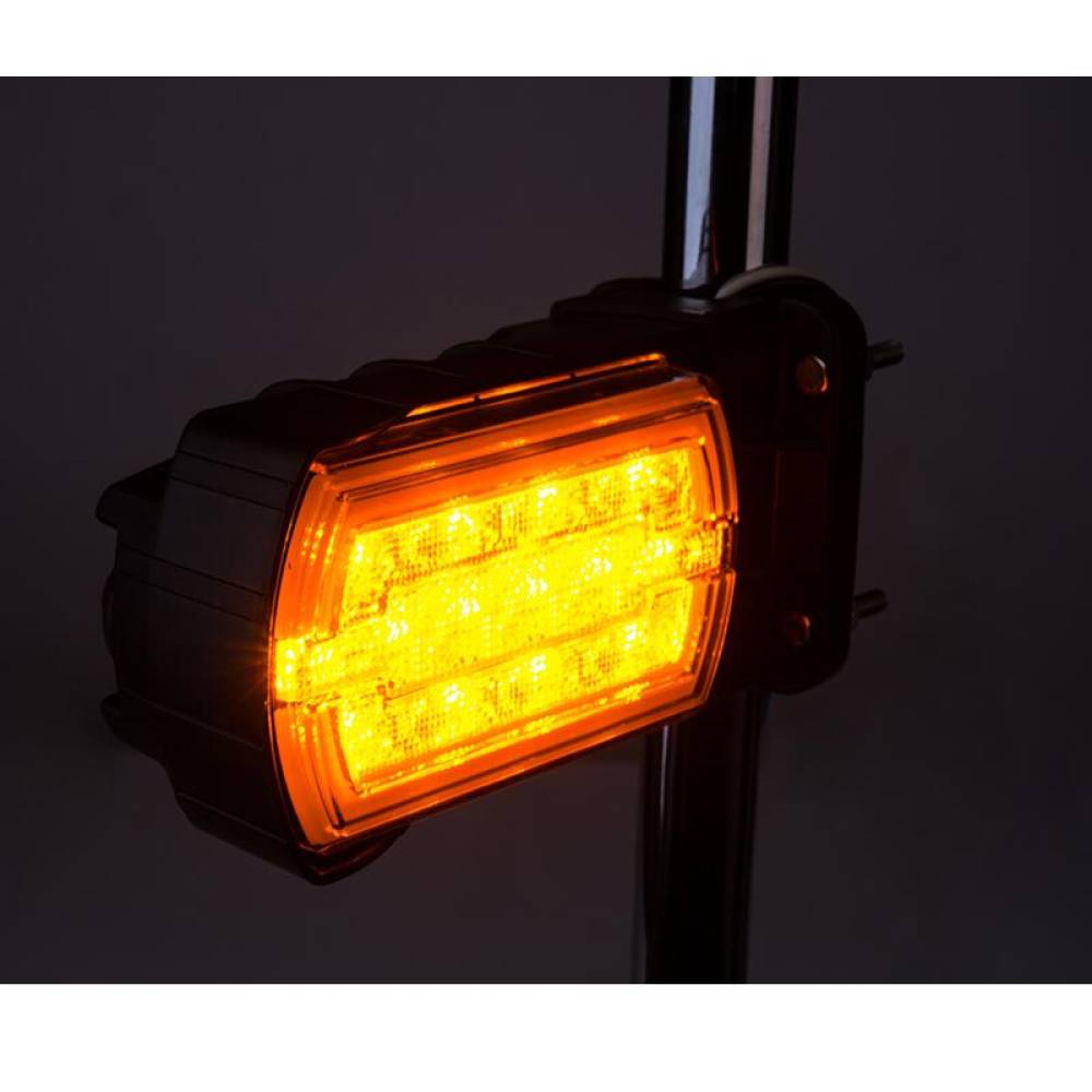 Lampa semnalizare fata cu pozitie, LED, 120x70, cu prindere pe teava, fi20-30, CLEO front, LZD 2789 R1 Horpol