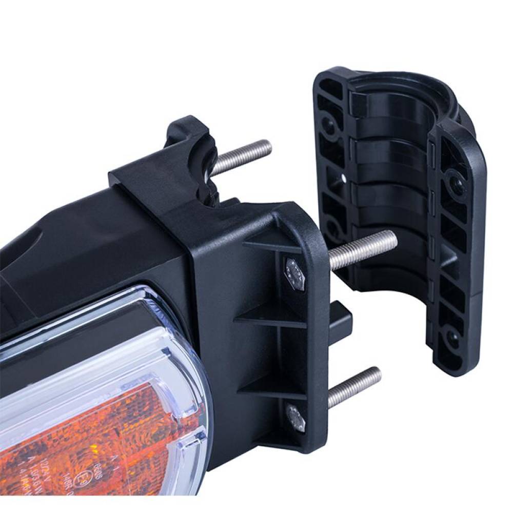 Lampa semnalizare fata cu pozitie, LED, 120x70, cu prindere pe teava, fi20-30, CLEO front, LZD 2789 R1 Horpol
