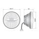 Far fi17.8 cm, cu 2 faze si DRL, Jeep, Land Rover, Ford, Jaguar, motociclete, EGC1.55400 Wesem Far fi17.8 cm, cu 2 faze si DRL, Jeep, Land Rover, Ford, Jaguar, motociclete, EGC1.55400 Wesem