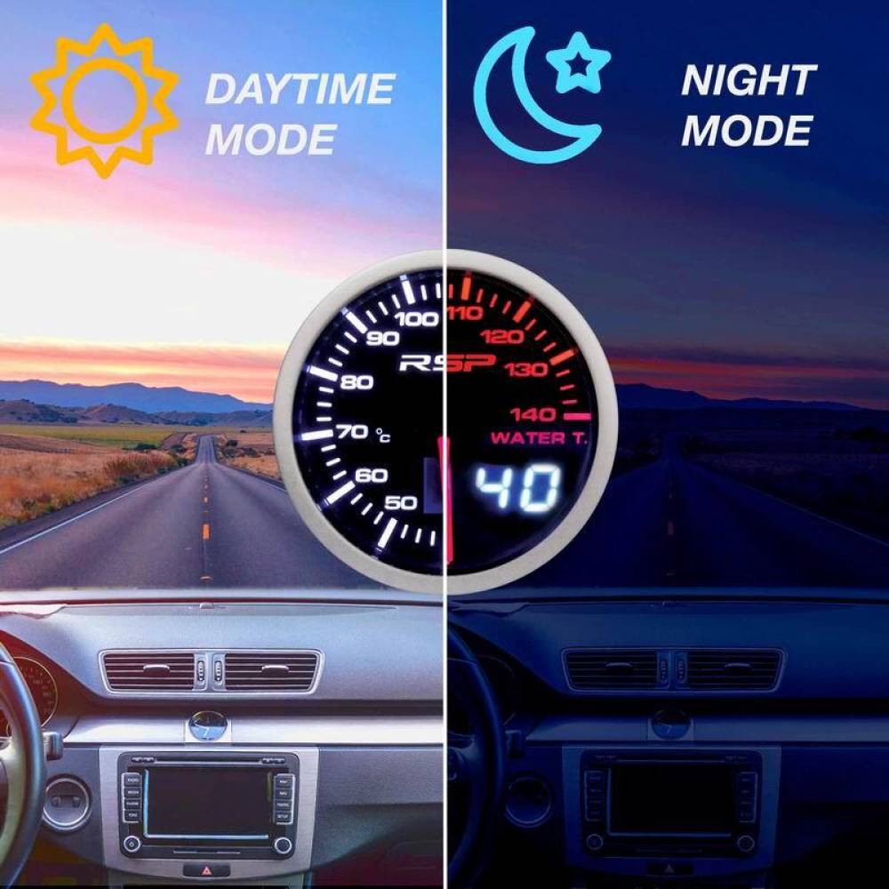 Ceas indicator temperatura apa, digital, LED, fi52mm, 12V, multicolor, cu senzor si suport, RSP GLED504 RaceSport Ceas indicator temperatura apa, digital, LED, fi52mm, 12V, multicolor, cu senzor si suport, RSP GLED504 RaceSport