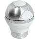 Maner schimbator viteze sferic, din aluminiu cu piele alba, 800087W RaceSport